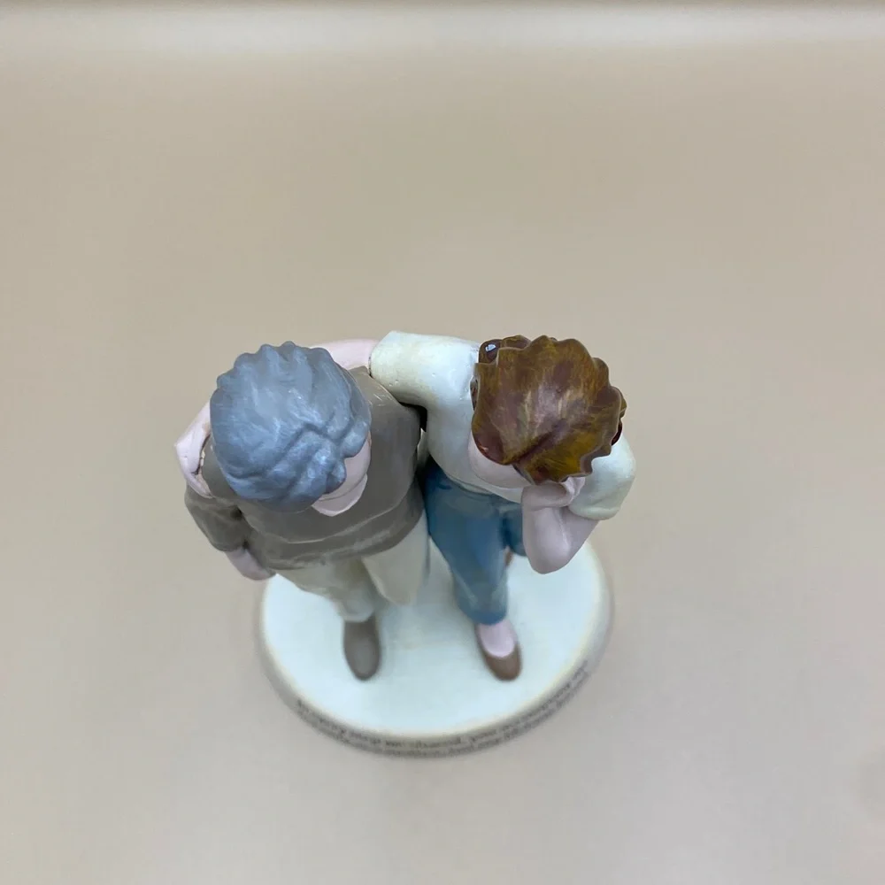 Heartfelt Mother and Daughter Figurine. Elderly. Senior